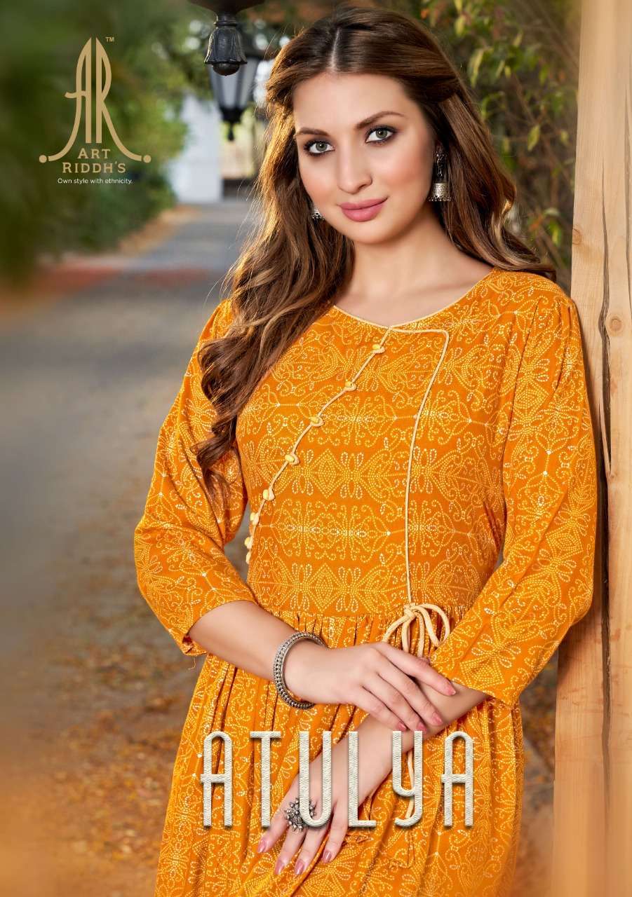 artriddhs atulya series 5001 rayon liva kurti 