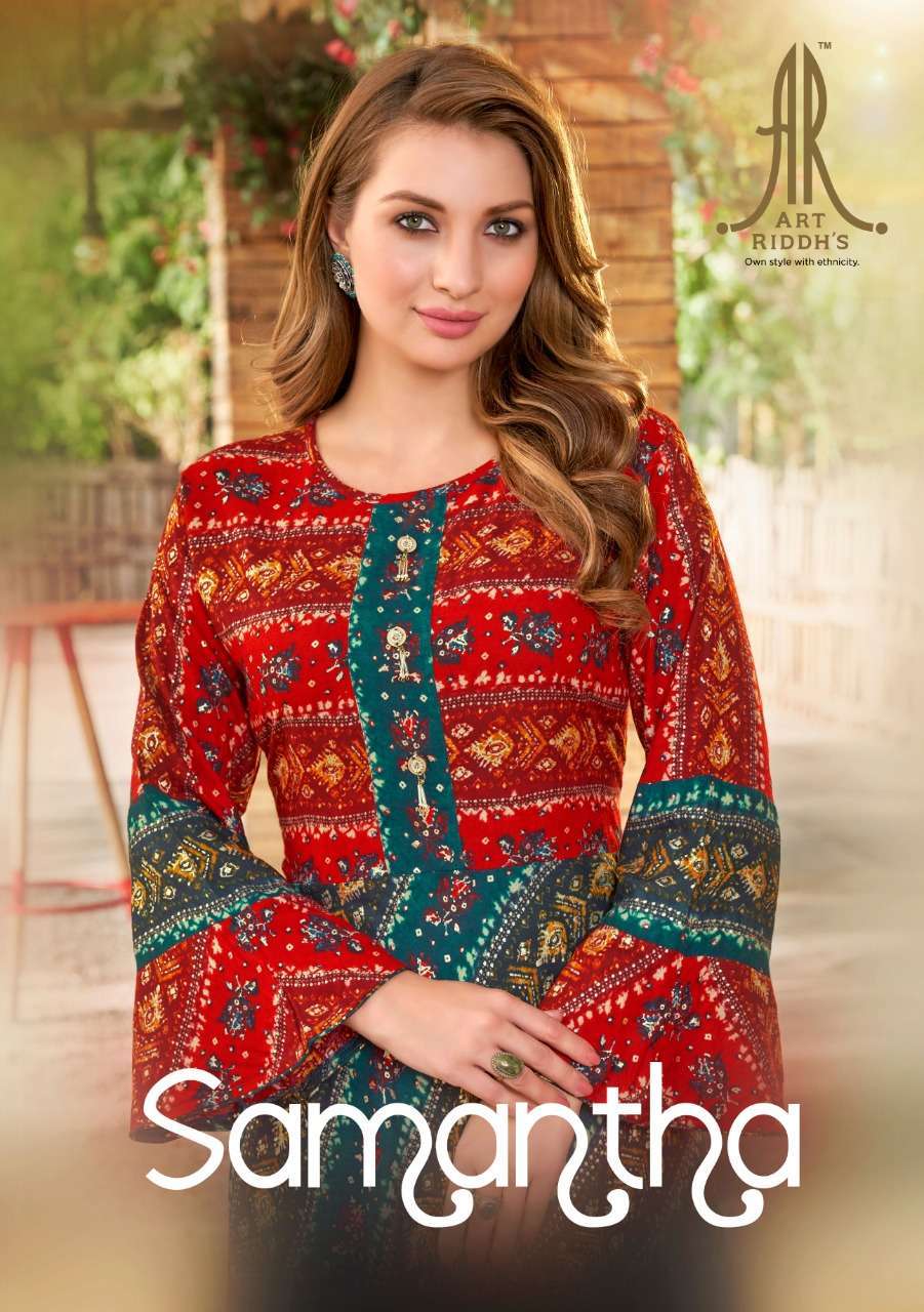artriddhs samantha rayon print kurti