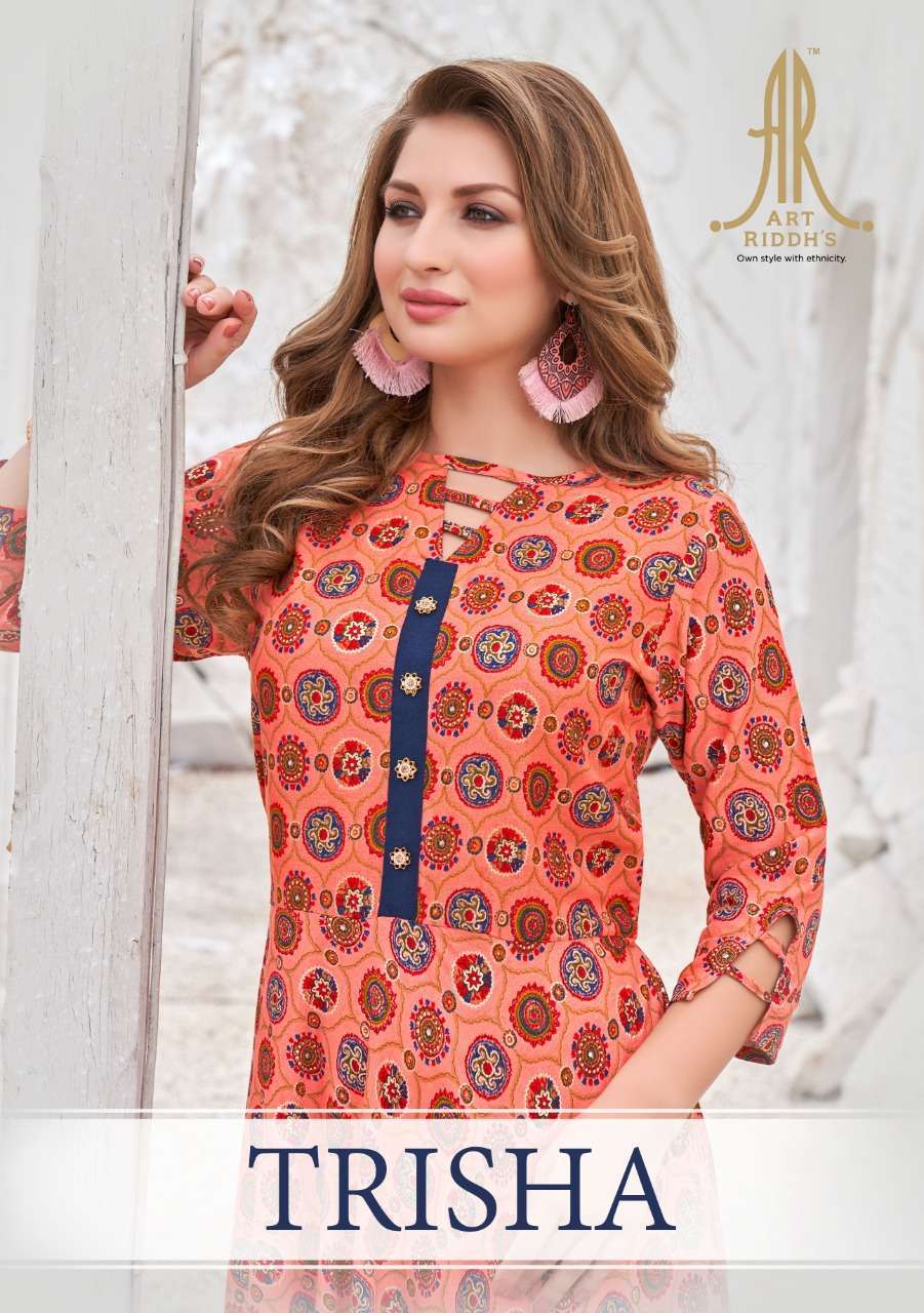 artriddhs trisha series 5002 rayon liva kurti
