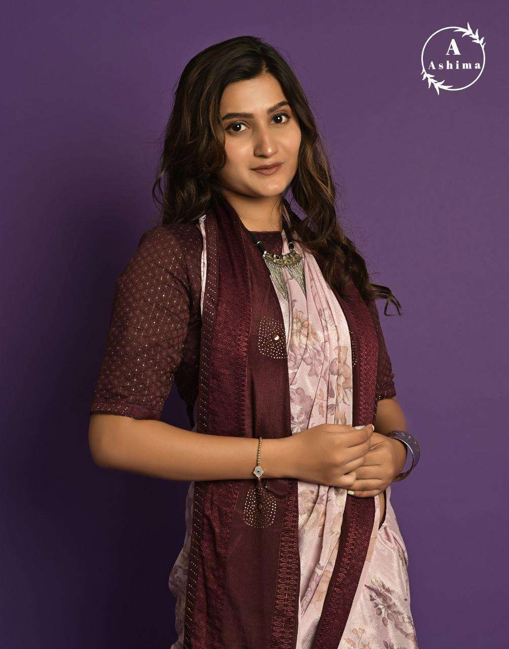 ashima swaroski chinon series 4901-4908 chinon saree