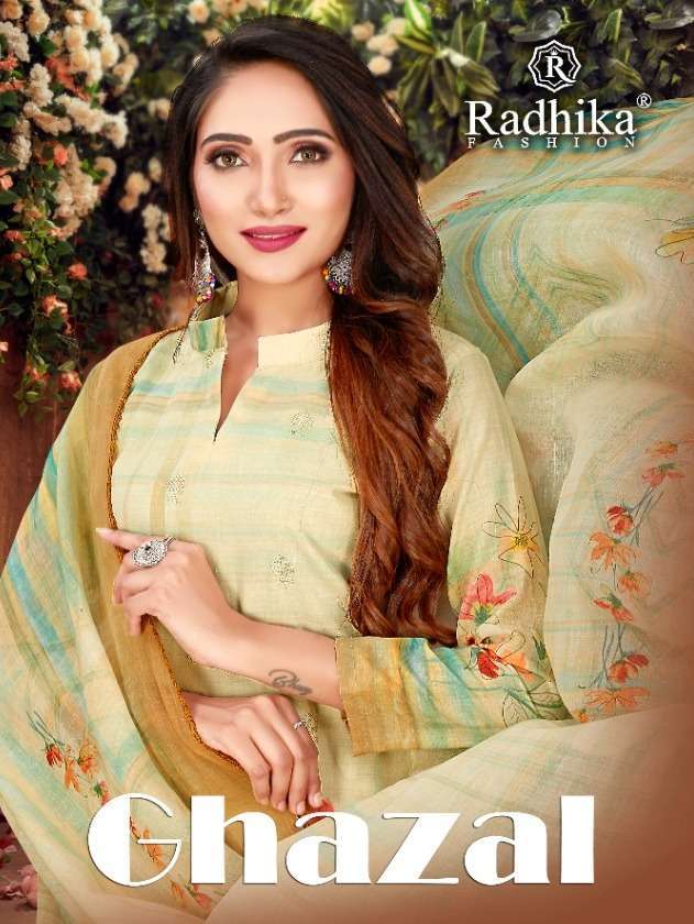 azara ghazal series 1001-1006 cotton digital print suit