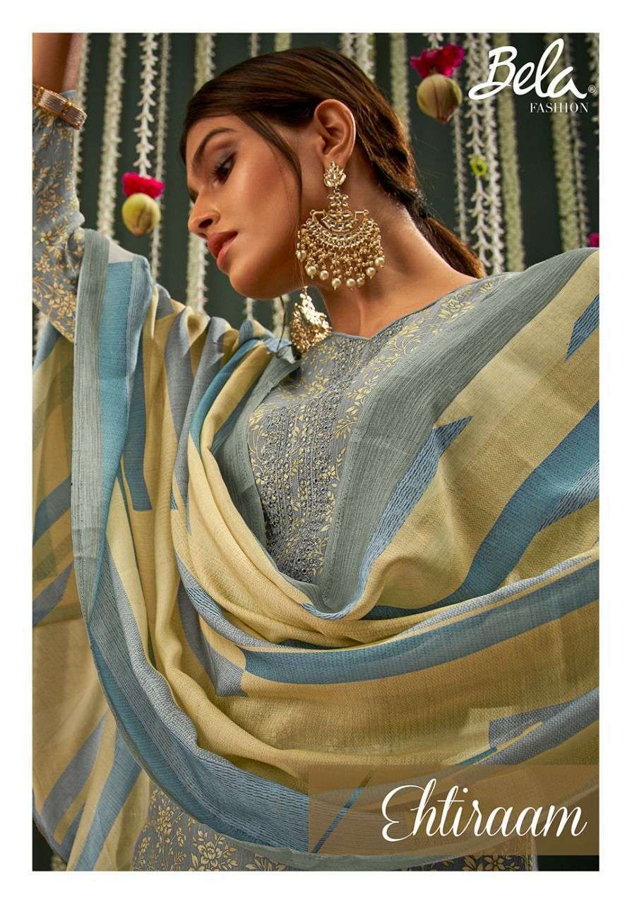 bela ehtiraam series 3717-3723 cotton silk suit