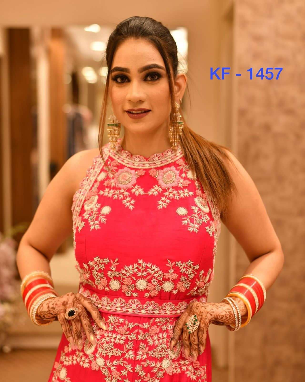 BT-13 KF-1457 DESIGNER HEAVY MALAI SATIN JUMPSUIT 