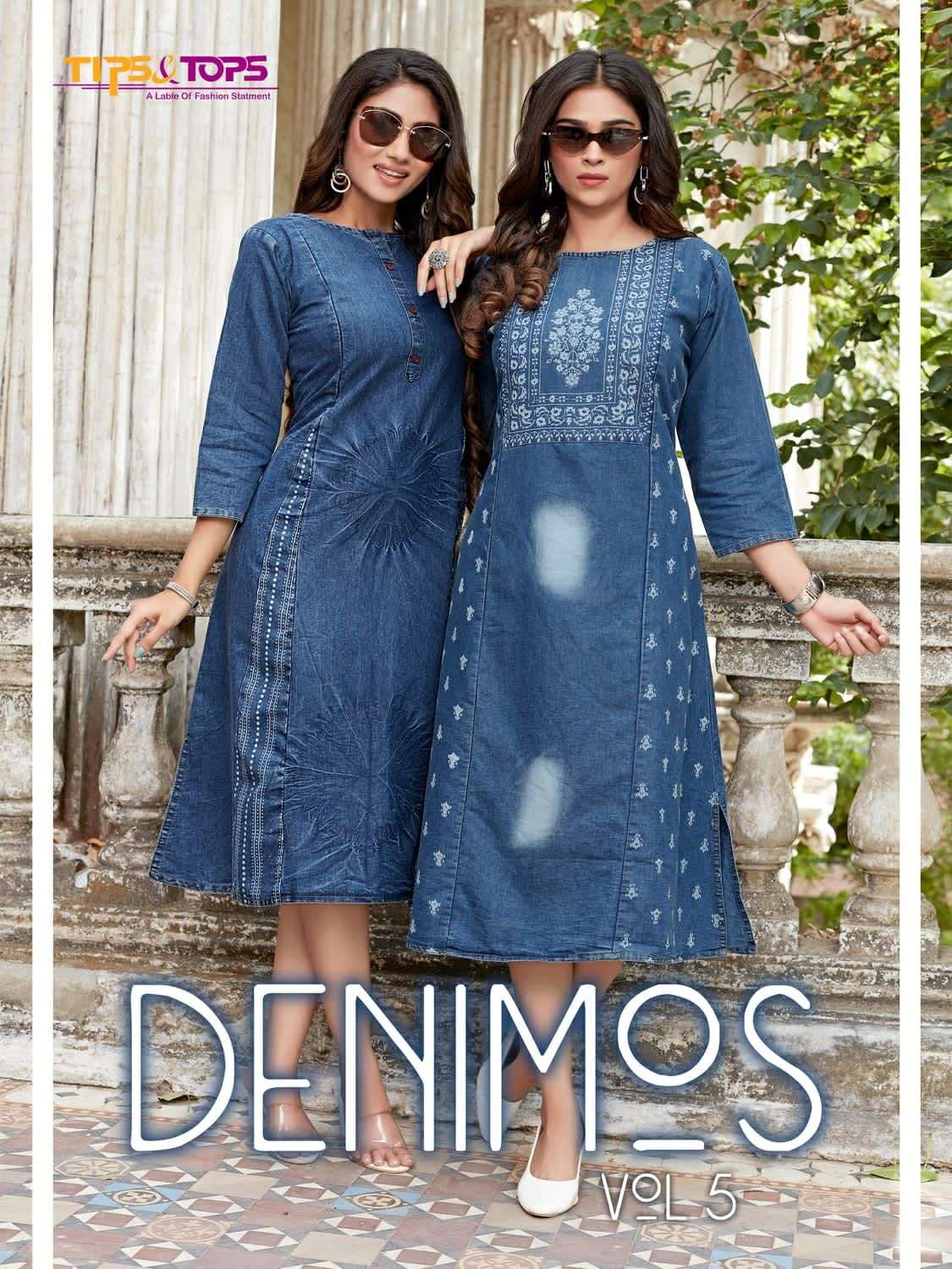DENIMOS VOL 5 DESIGNER PURE COTTON DENIM KURTI 