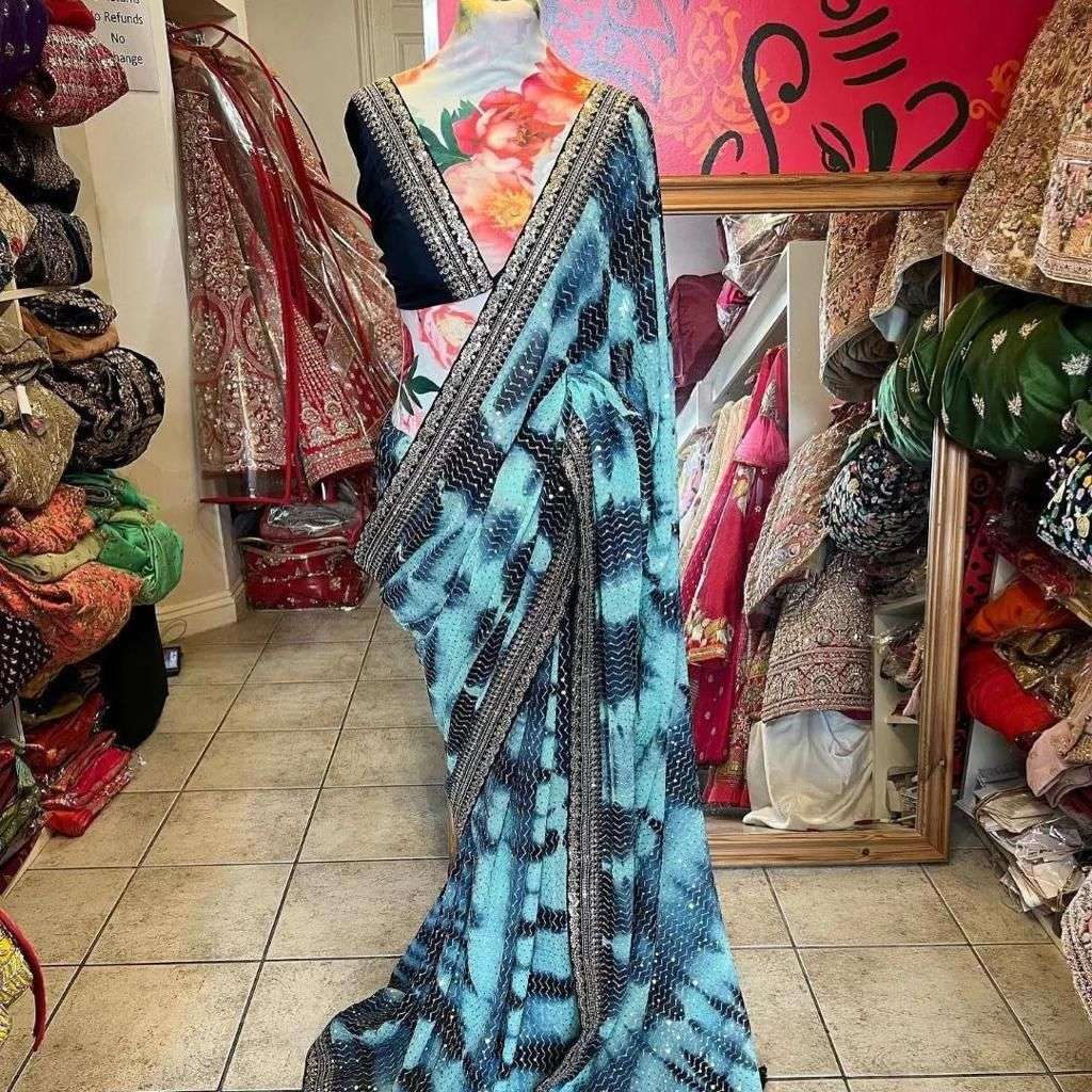 DF-3274 60 GRAM GEORGETTE SAREE 
