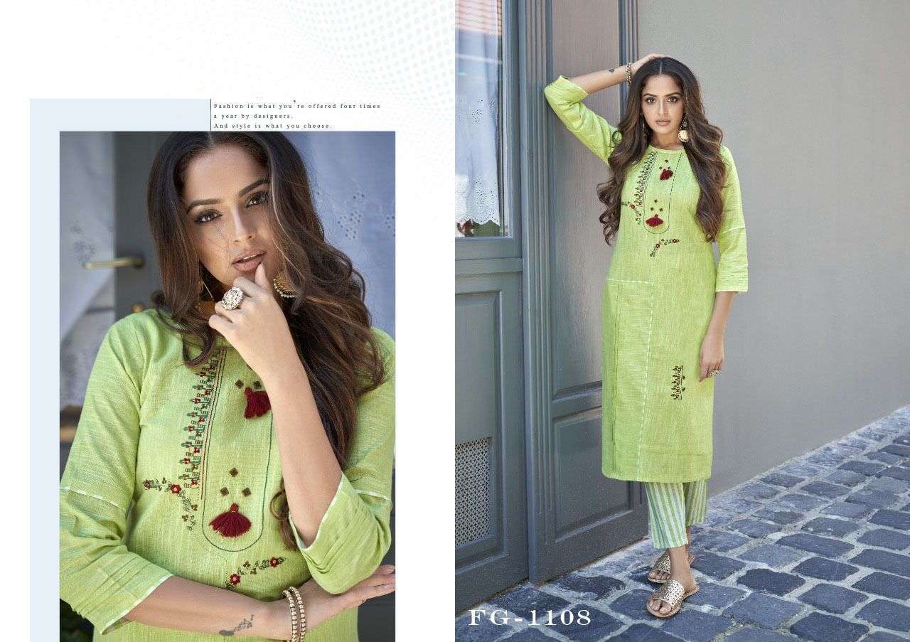 fashion galleria krisha vol 14 series 1108-1111 pure khadi cotton kurti