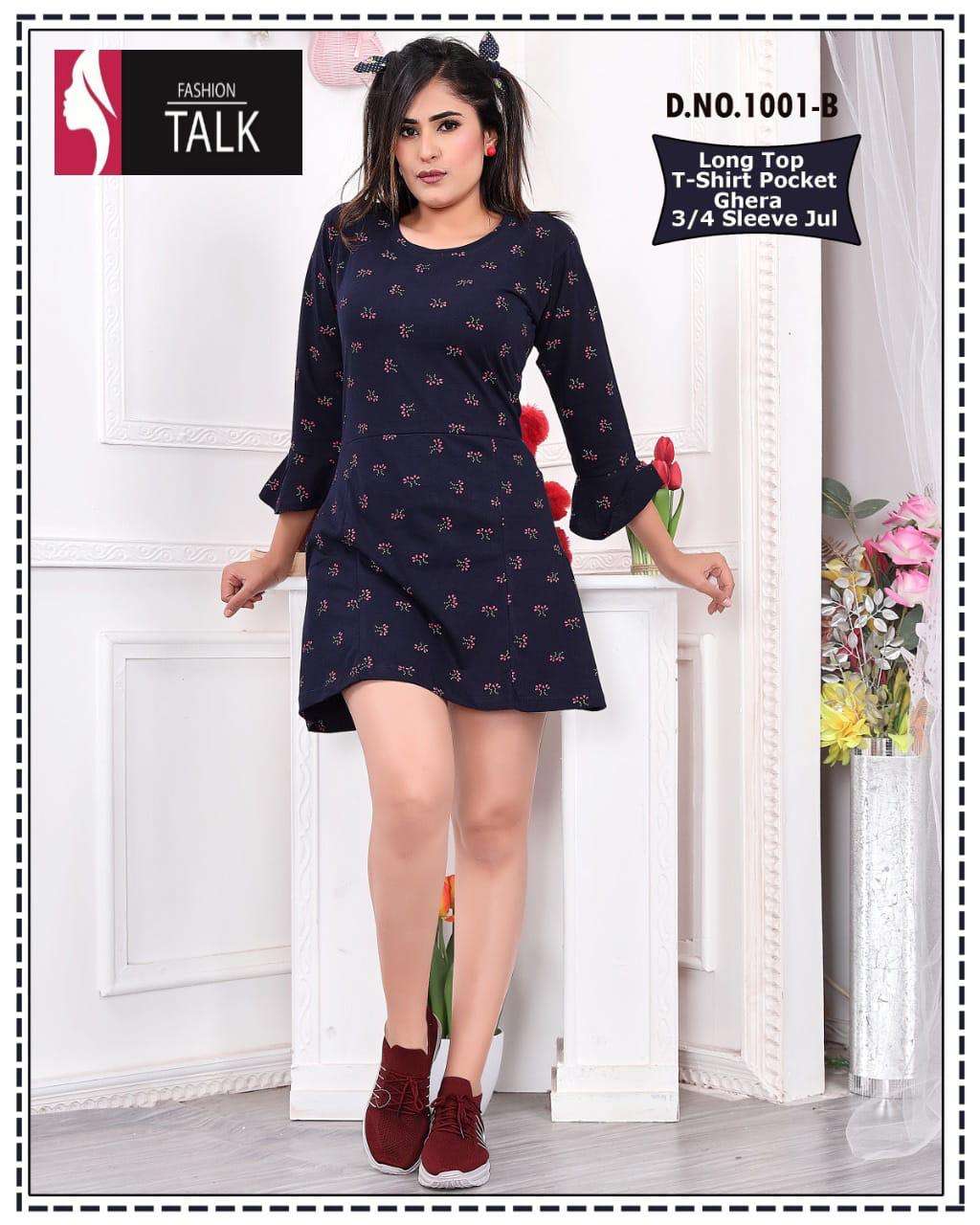 fashion talk 1001 pure hosiery cotton print t-shirt