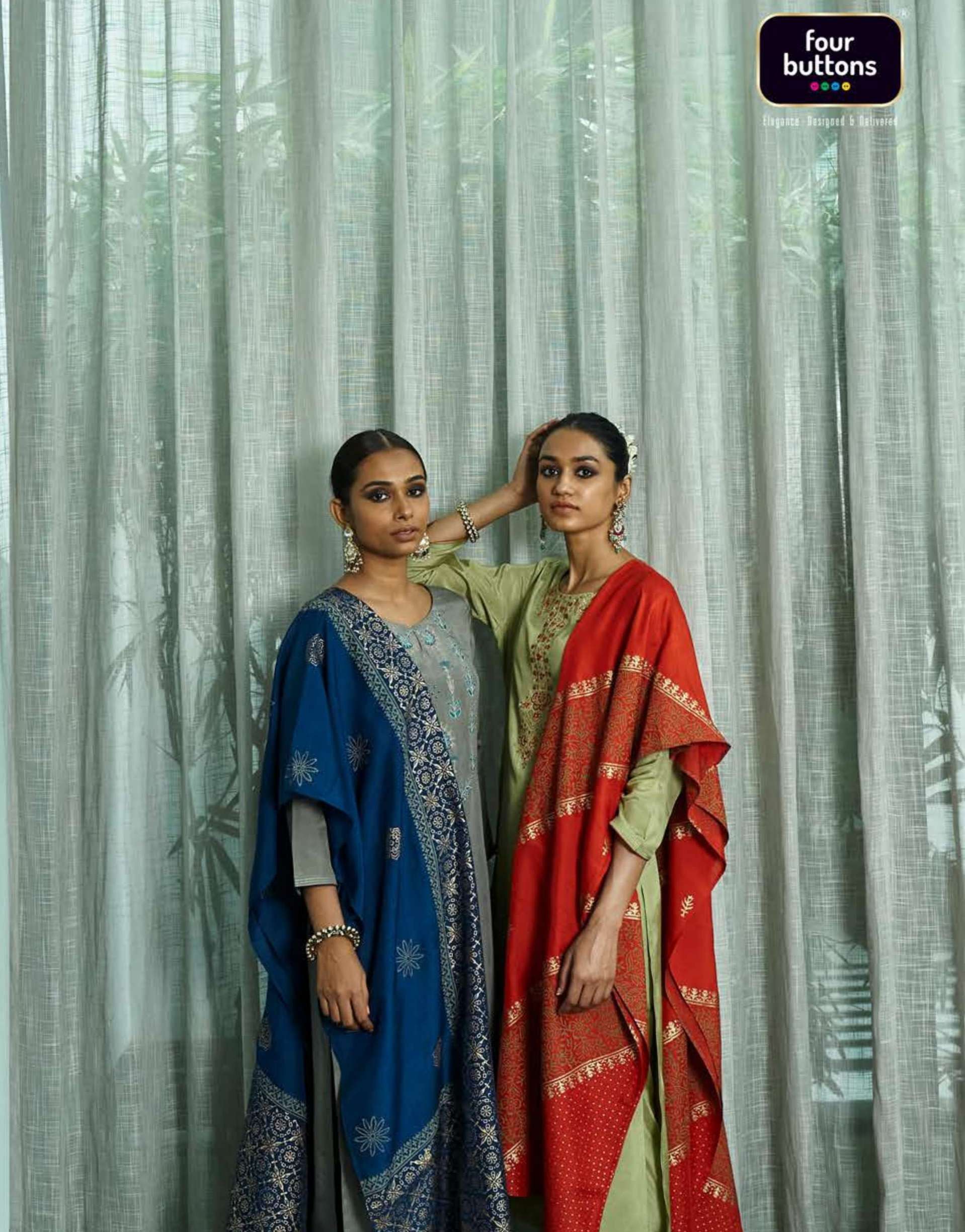 four buttons riwaaz vol 2 series pure viscose silk readymade suit