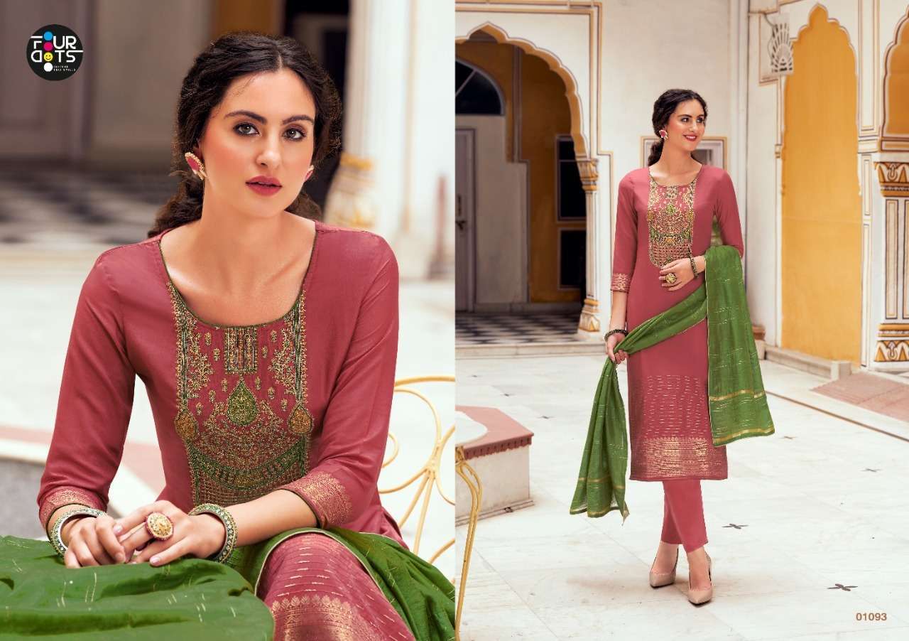 fourdots preet series 01091-01094 pure muslin suit 