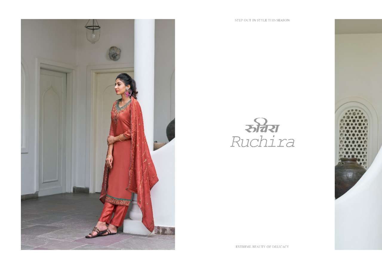 fourdots ruchira series 01051-01054 pure muslin suit