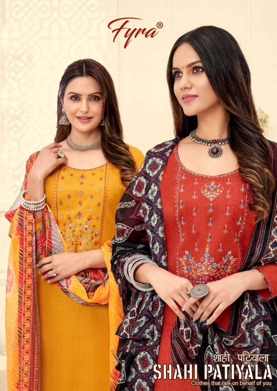 fyra shahi patiyala series 930001-930010 soft cotton suit 