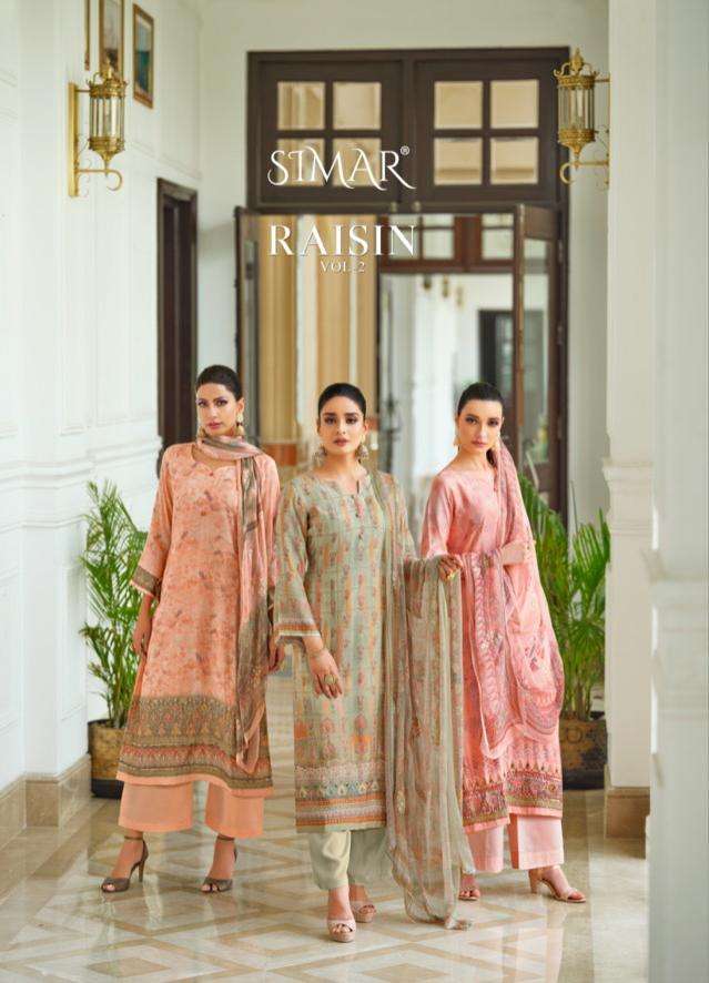 glossy raisin vol 2 series 1260-1267 pure viscose muslin suit