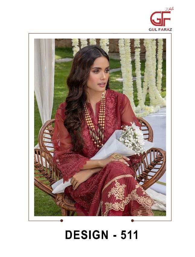 gul faraz 511 faux georgette pakistani suit