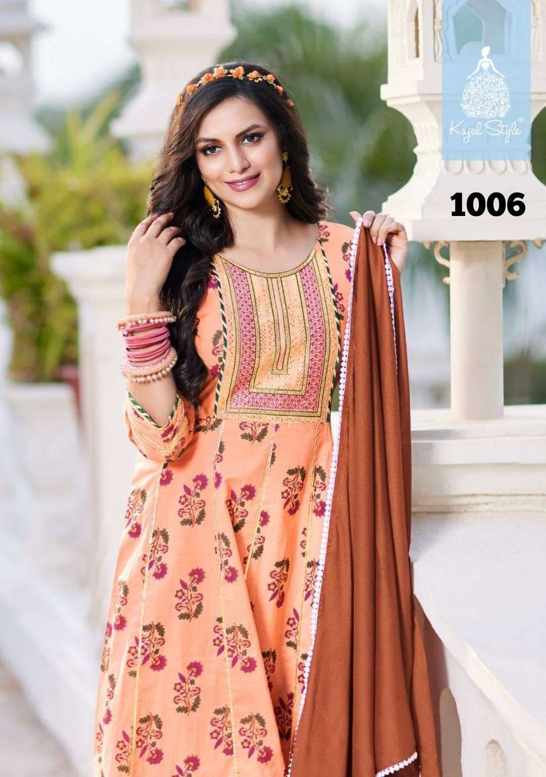 KAJAL STYLE GLAM LOOK VOL 1 DESIGNER COTTON SUIT 