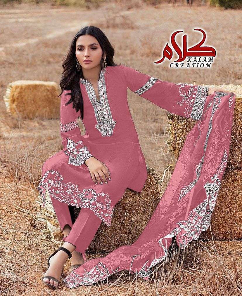 kalam creation 1110 georgette work pakistani fancy readymade salwar kameez