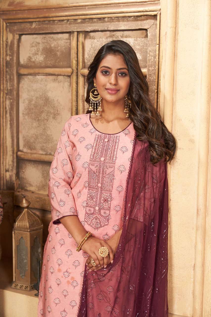 kalarang niza series 3921-3924 pure muslin suit