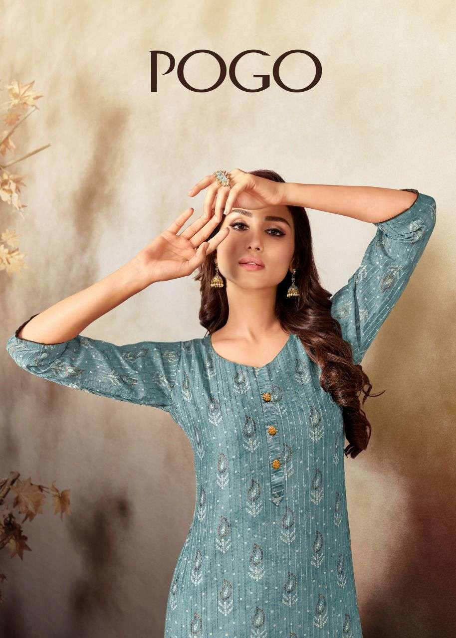 kapil trendz artio pogo series 36001-36012 heavy slub silk kurti