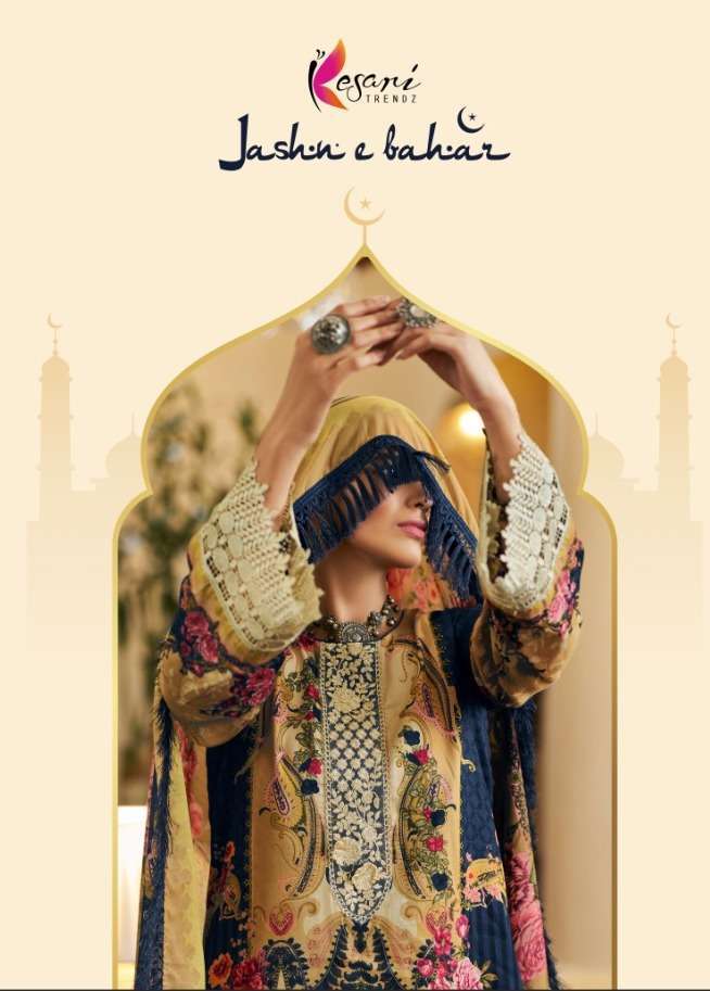 kesari trendz jashn e bahar series 10001-10008 jam satin suit 