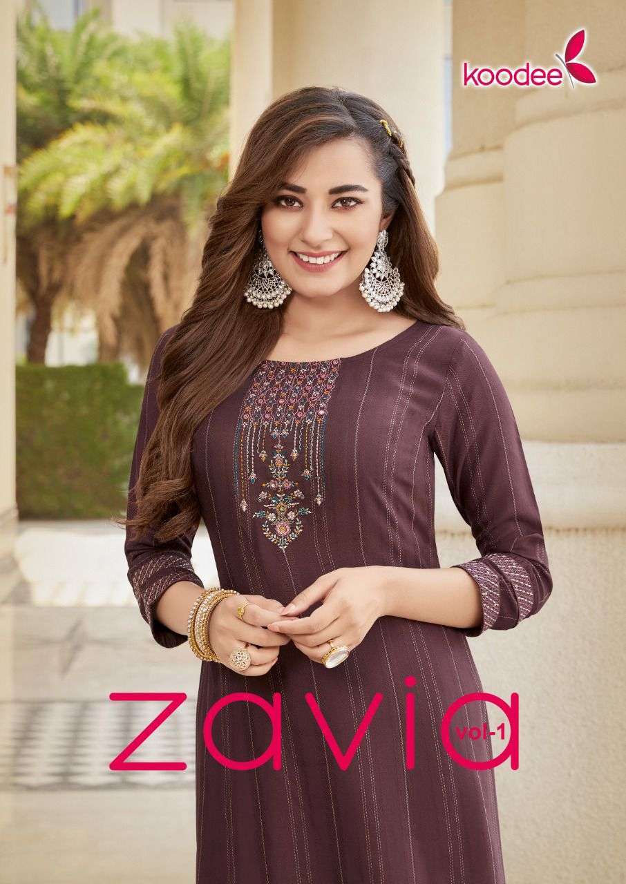 Koodee zavia vol 1 series 1001-1004 fancy viscose kurti