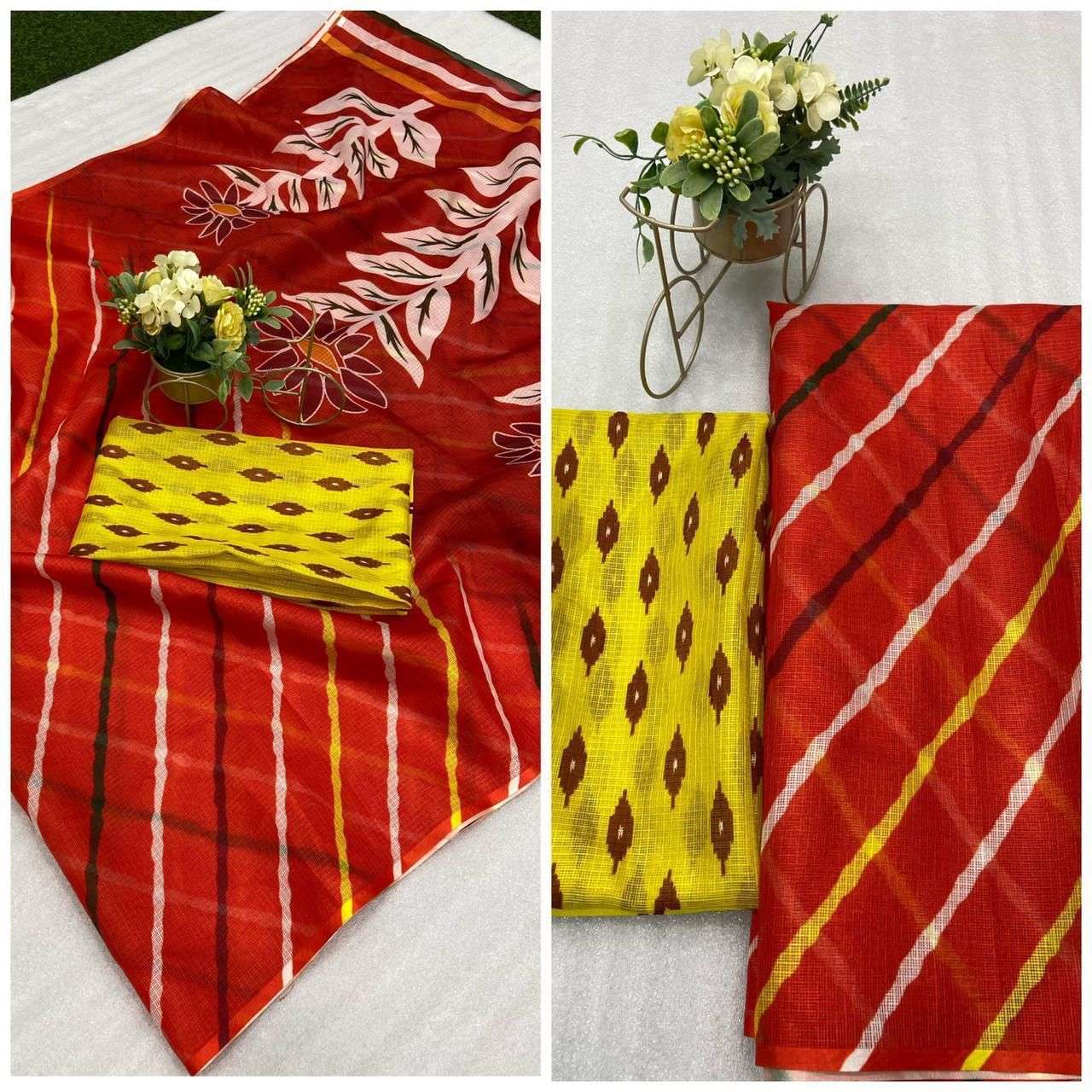 LAHERIYA DESIGNER PURE SUPER KOTA DIGITAL LAHERIYA PRINT SAREE