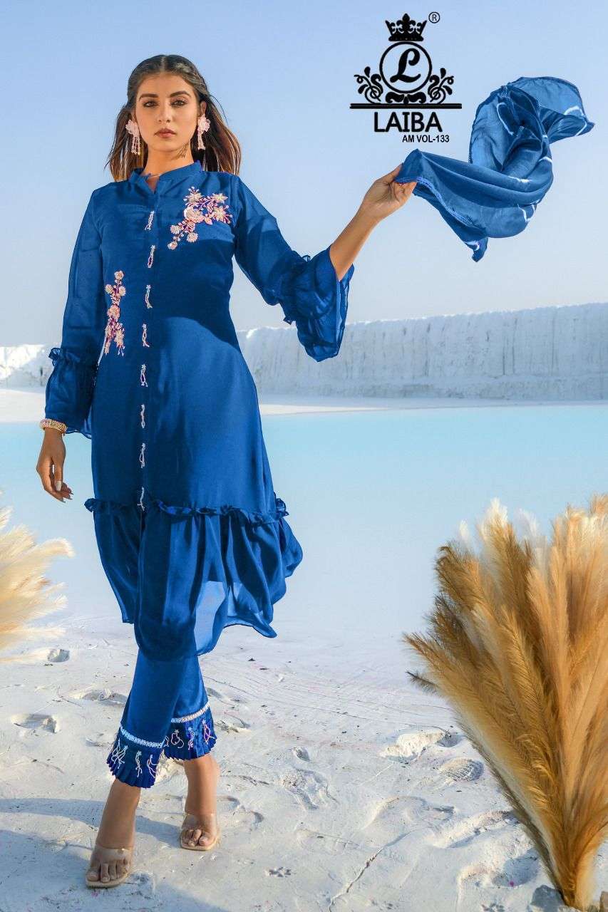 laiba am vol 133 pure georgette readymade suit 