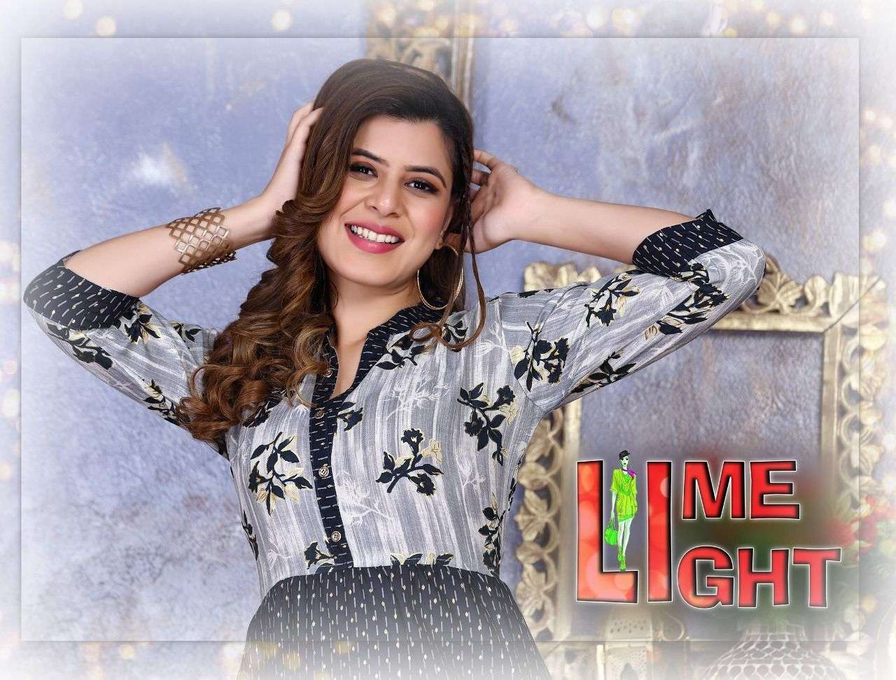 lime light series 1001-1006 14 kg capsule rayon kurti 
