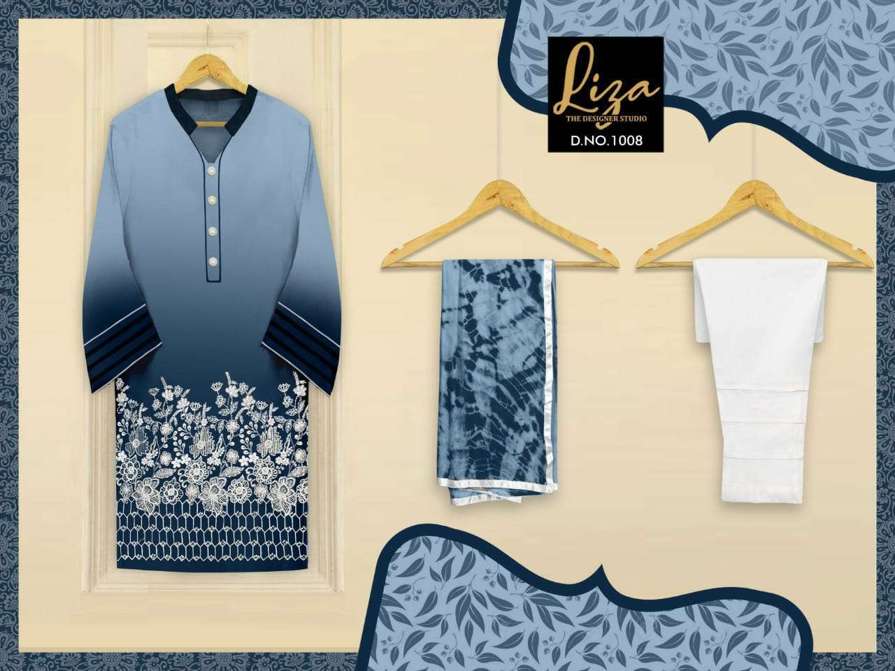 liza 1008 faux georgette readymade suit 