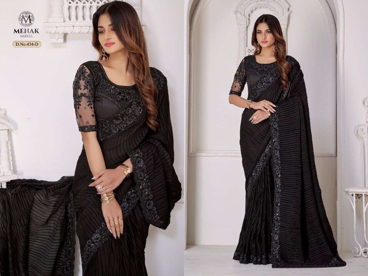 mehak saree saniya 434 colour satin georgette saree