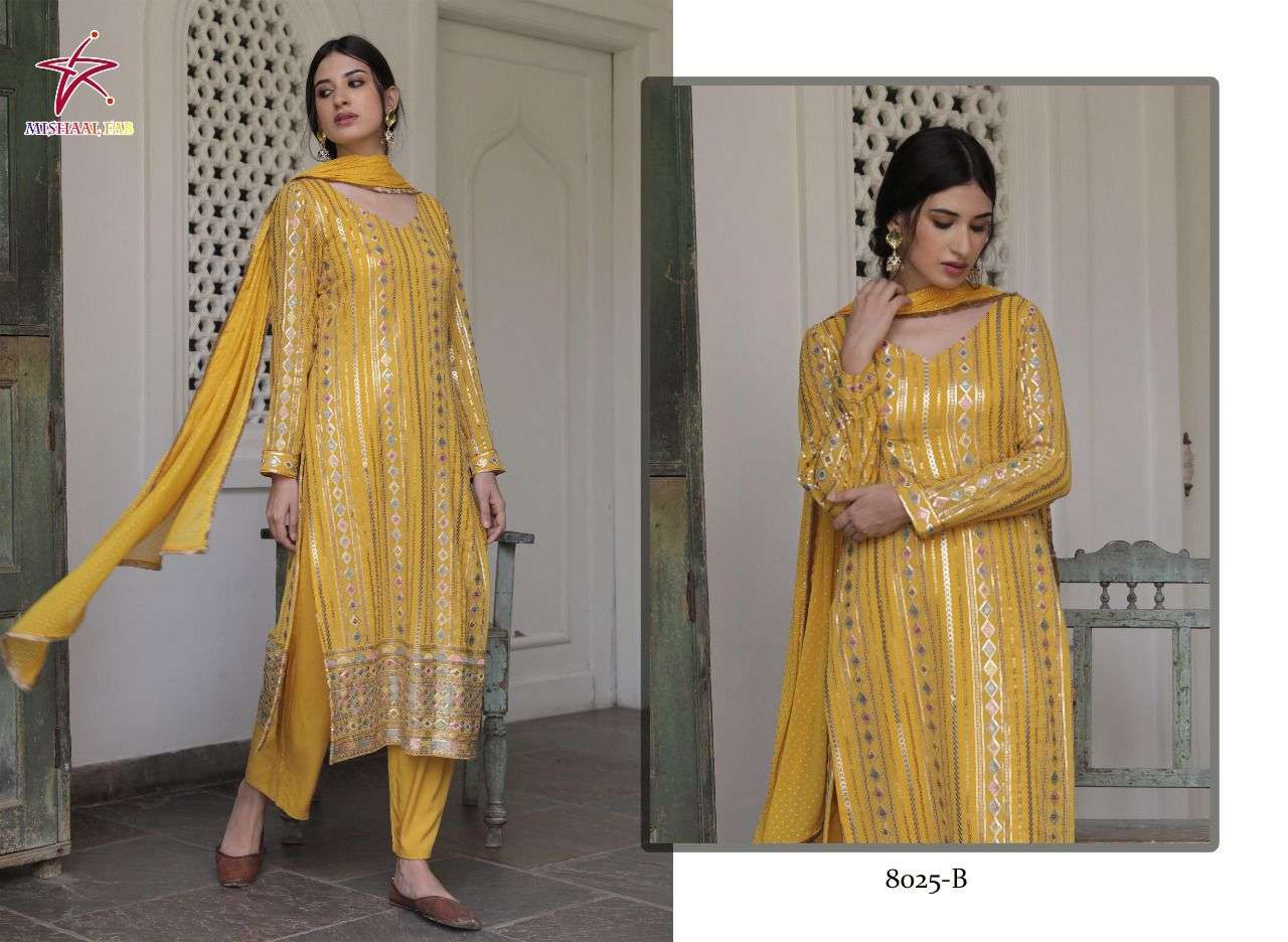 MISHAAL FAB 8025 DESIGNER HEAVY GEORGETTE SUIT 