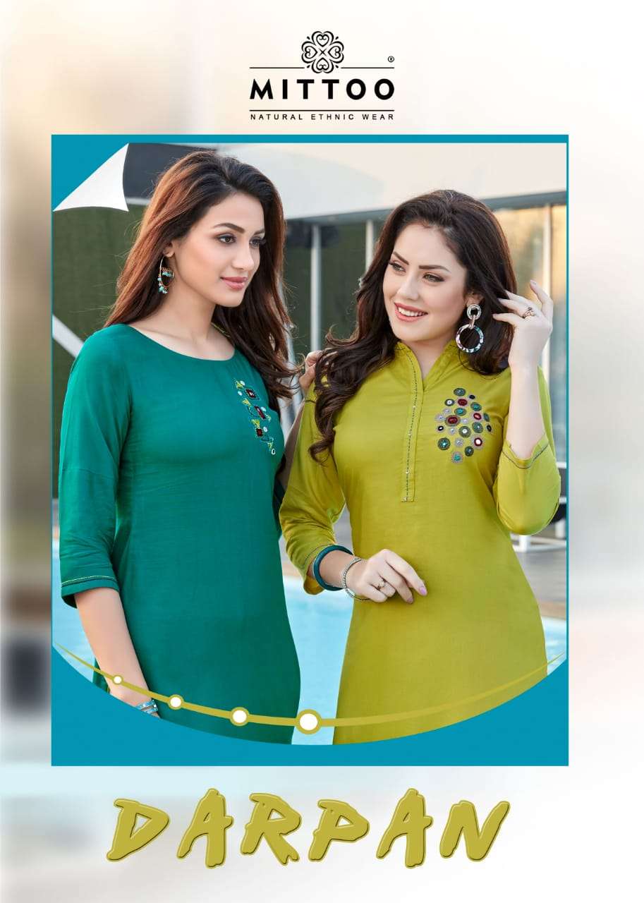 mittoo darpan series 4013-4020 heavy rayon kurti 
