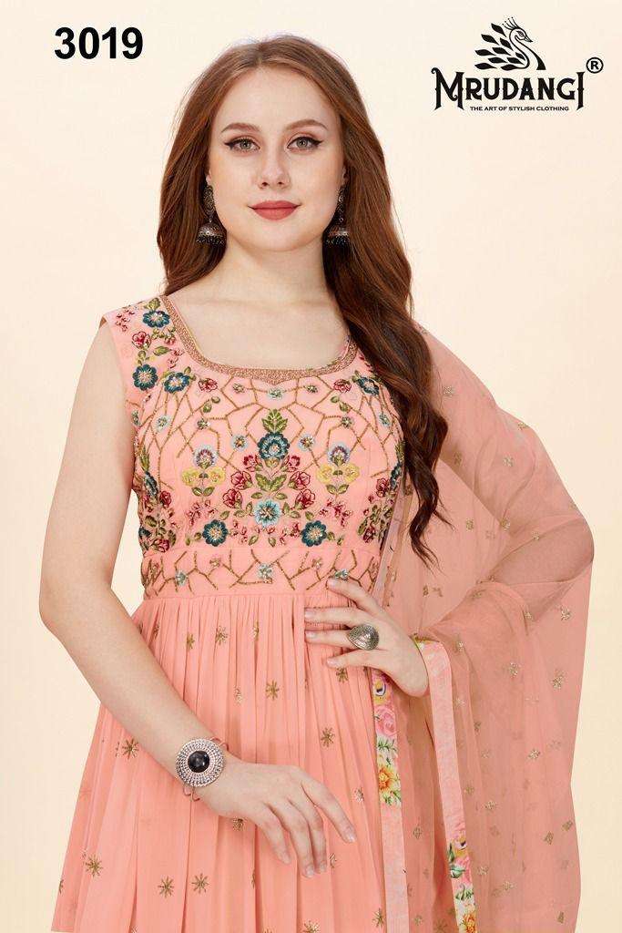 MRUDANGI FAIRY TALES-4 DESIGNER FAUX GEORGETTE GOWN 