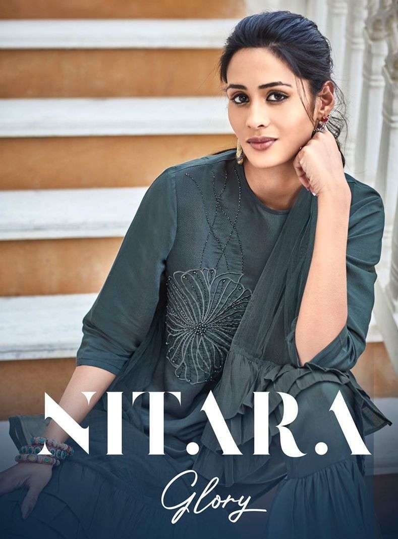 nitara glory series 6001-6006 viscose silk readymade suit 