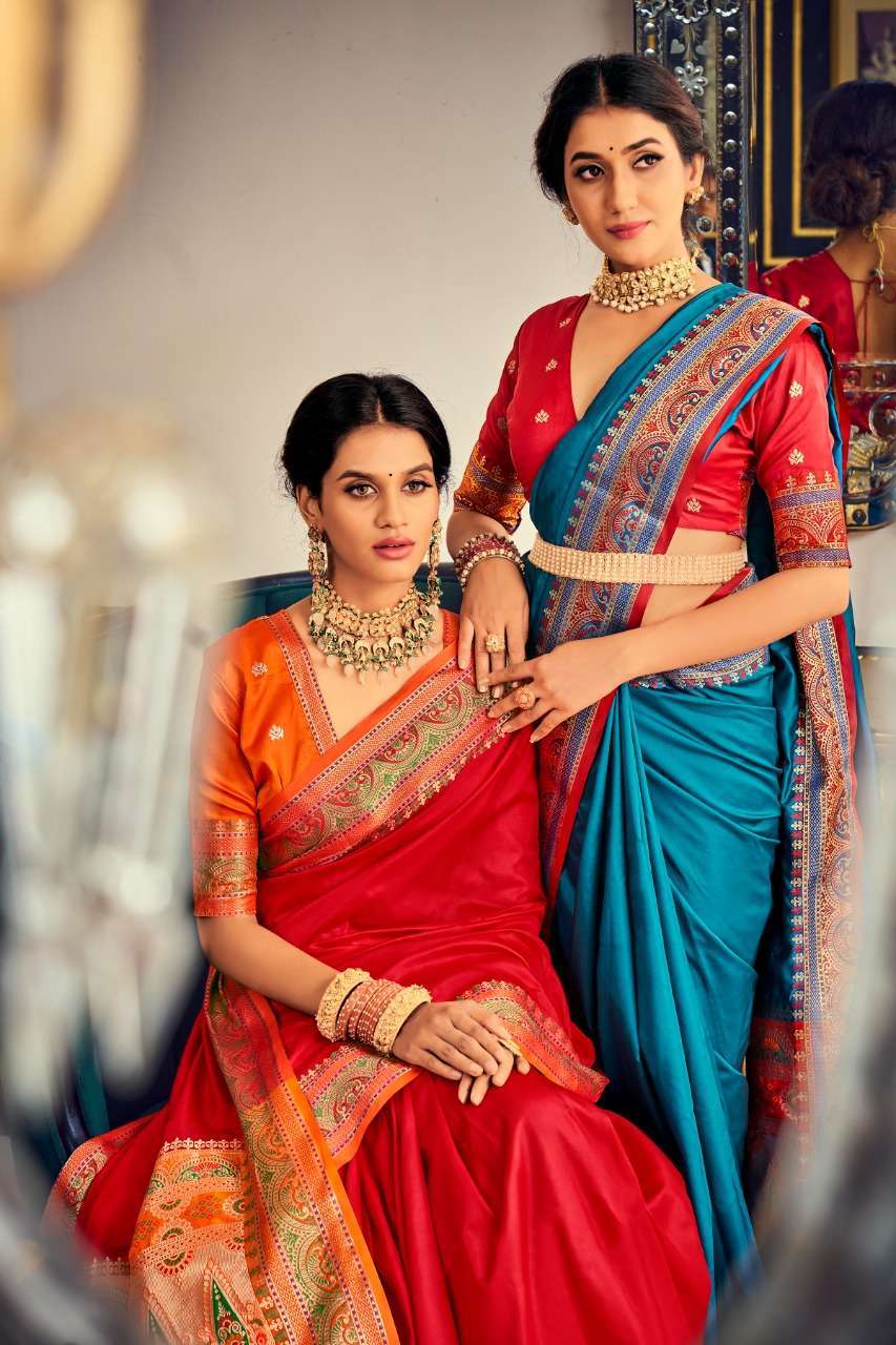 rajyog aarshati silk series 6701-6706 soft banarasi silk saree