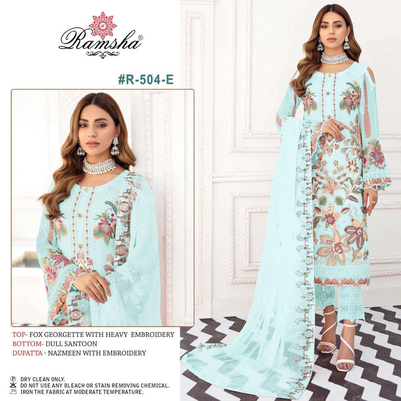 ramsha R-504 nx georgette heavy embroidery suit 