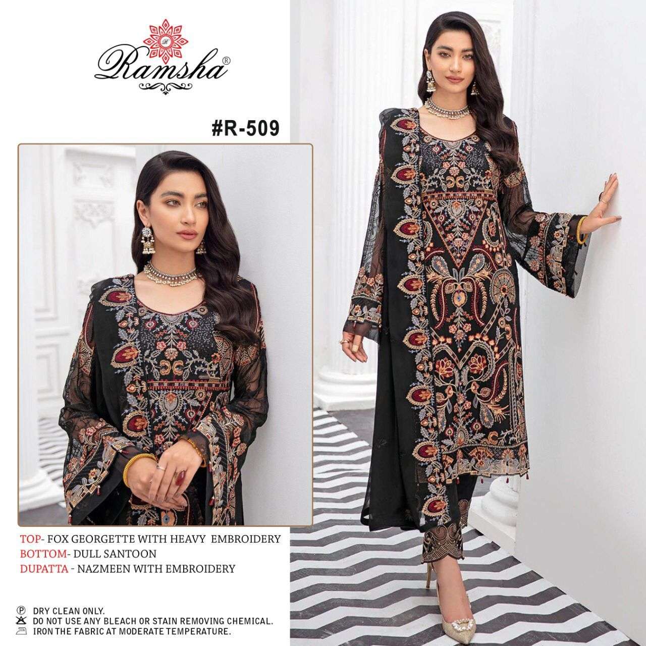 RAMSHA R-507 TO R-509 DESIGNER GEORGETTE SUIT 