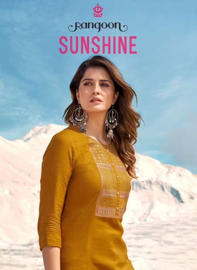 rangoon sunshine fancy kurti with 3mm sequence collection