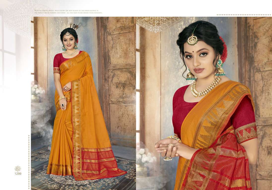 riwazo apurva series 1297-1302 cotton stone work saree