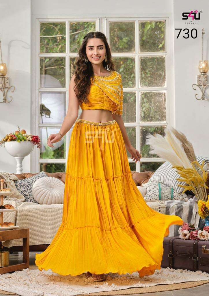 s4u 730 design crop top with lehenga readymade 