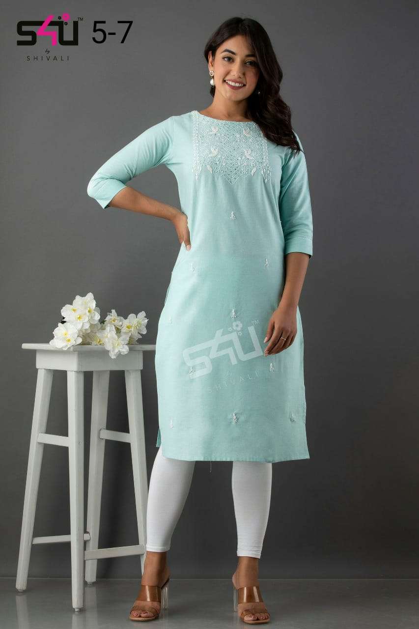 s4u pr 6-9 combo design single kurti with 4 size