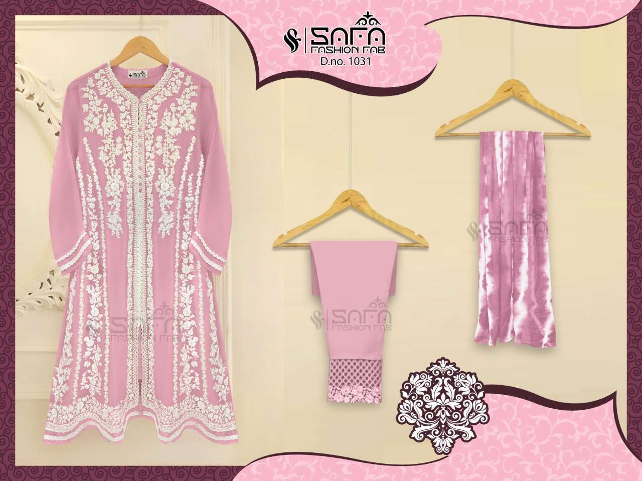 safa fashion sf 1031 pure georgette readymade suit