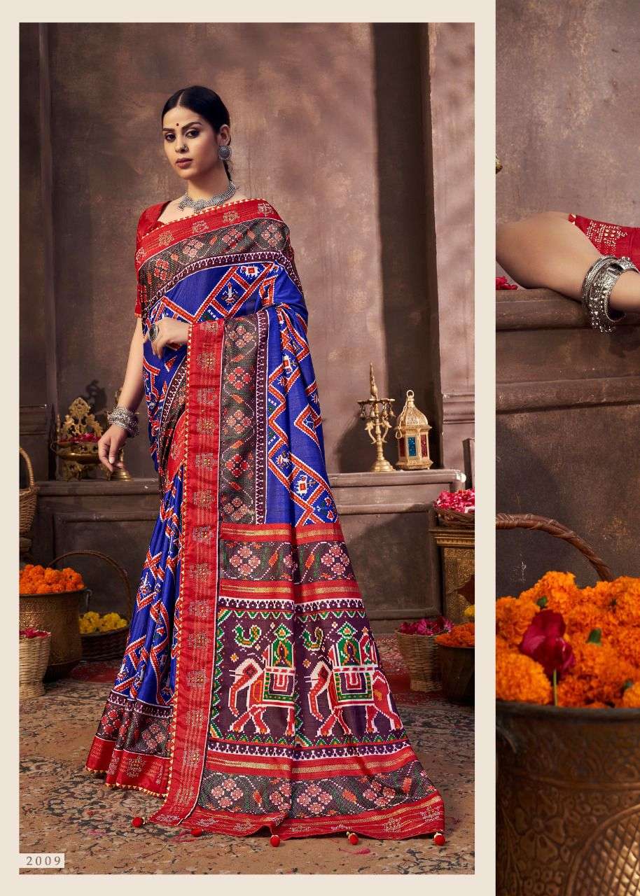 SHUBH SHREE KESARIYA VOL 2 DESIGNER SOFT PRINTED PATOLA SAREE 