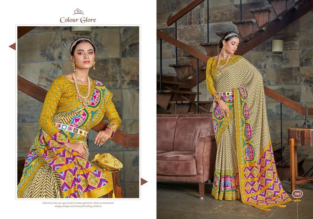 shubh shree saavan series 1001-1010 Velvet Tussar silk saree