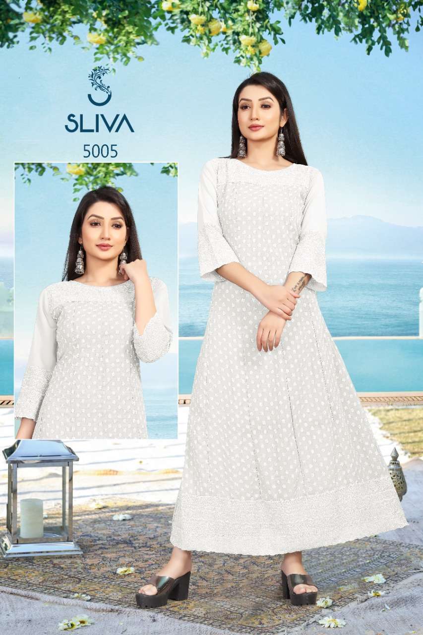sliva series 5001-5010 georgette schiffli kurti