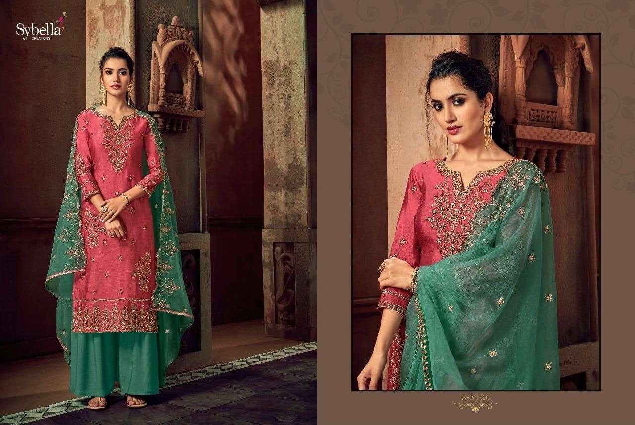 SYBELLA RIHANA DESIGNER RASS SILK SUIT S
