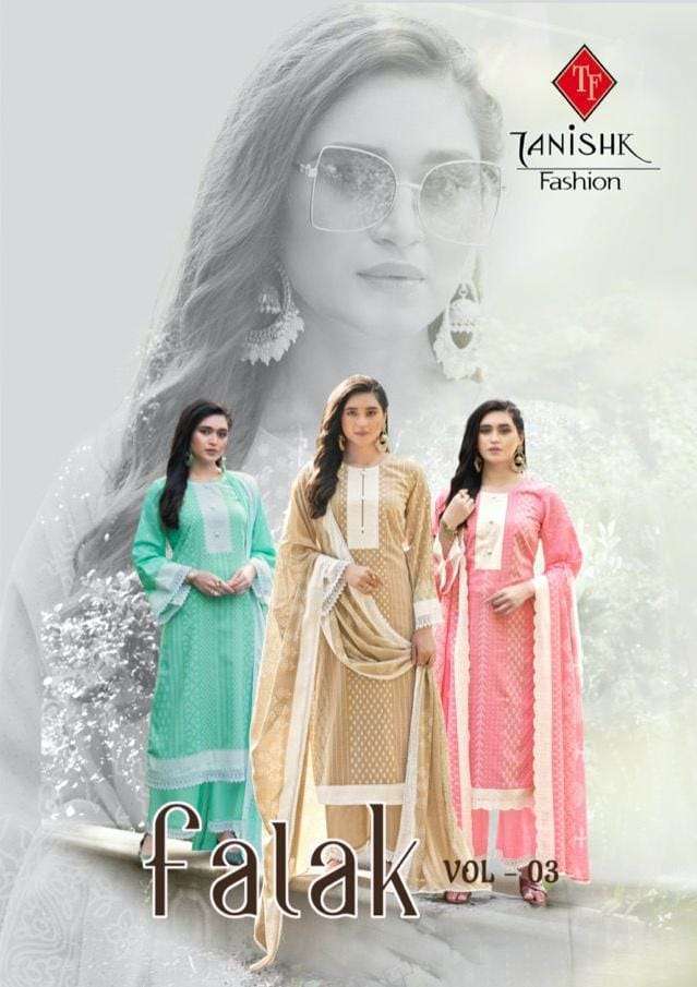 tanishk falak vol 3 series 3401-3408 pure cotton suit