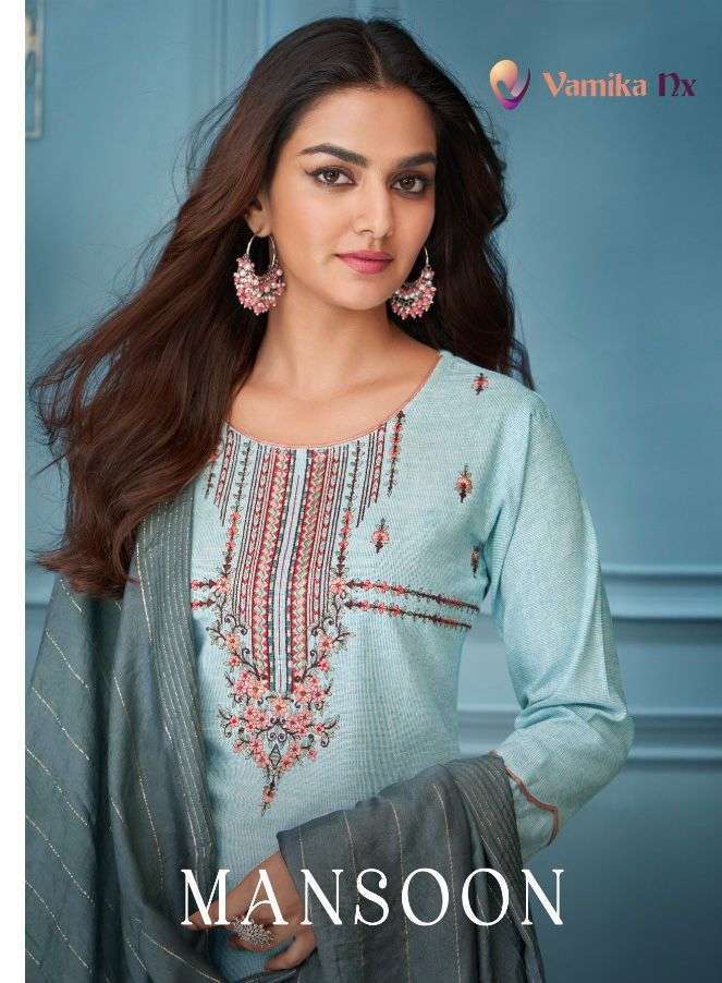 vamika nx mansoon series 2101-2106 pure cotton readymade suit