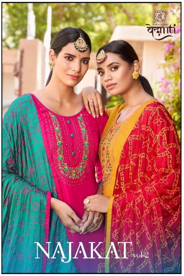 vedanti najakat vol 2 series 201-204 parampara silk suit 