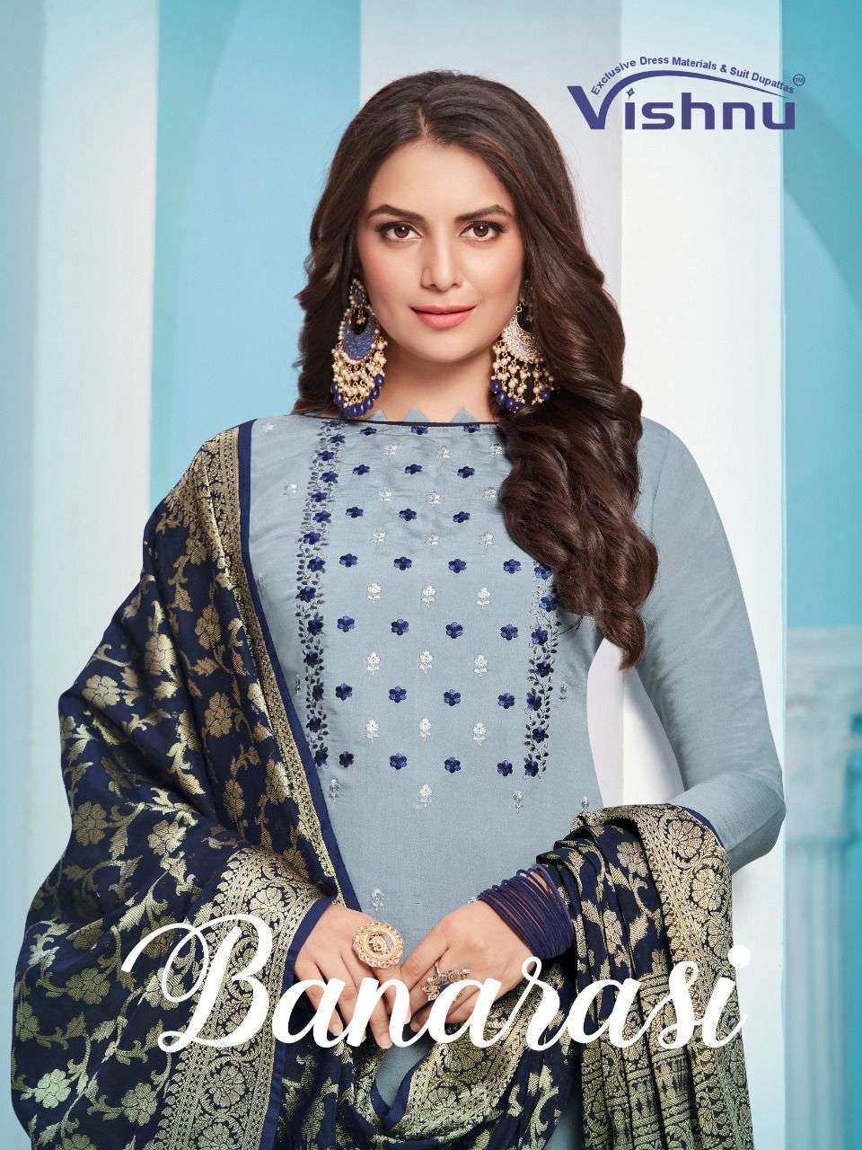 vishnu impex banarasi series 56001-56012 pure silk suit 