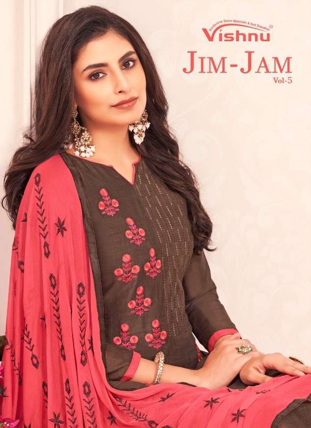 vishnu impex jim jam vol 5 series 39001-39012 zharna silk suit