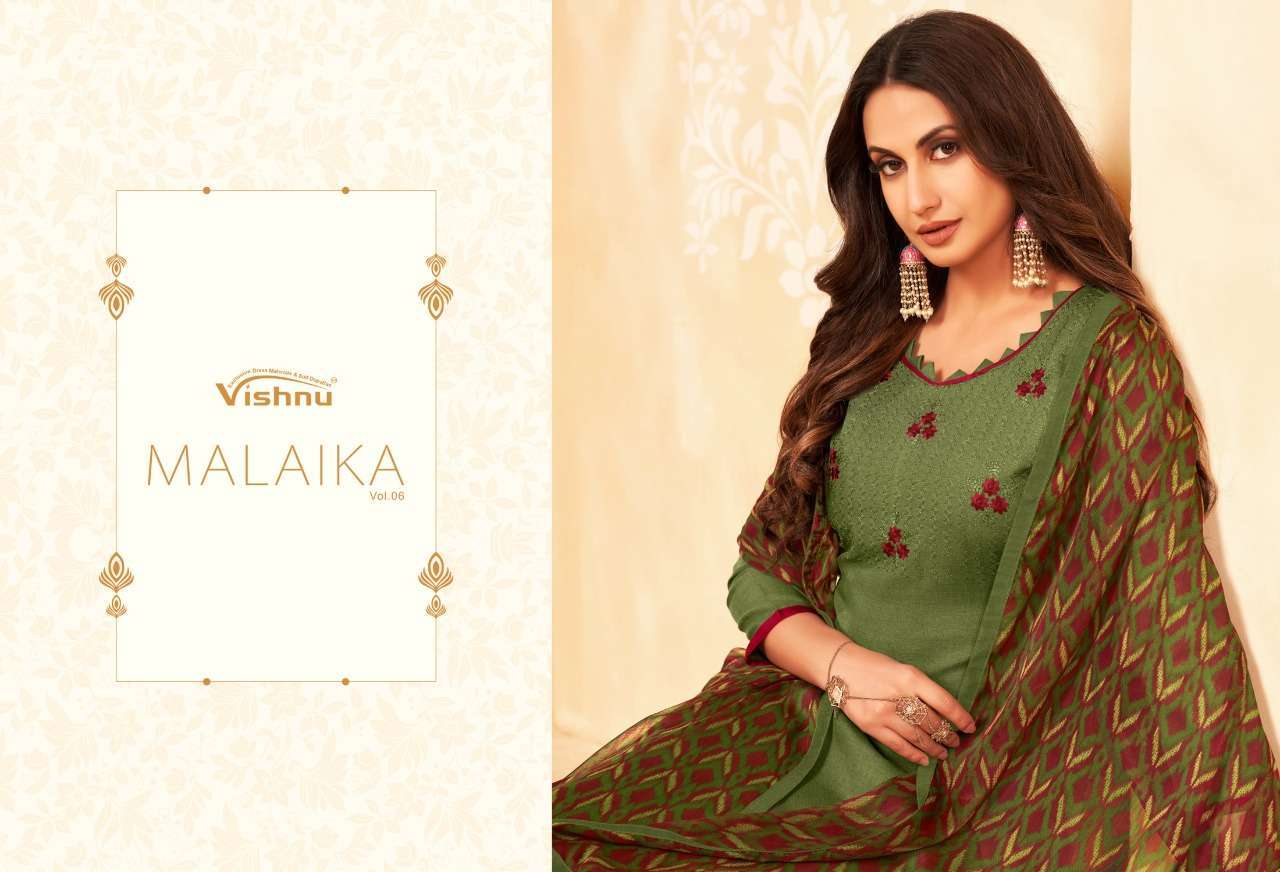vishnu malaika vol 6 series 47001-47012 diamond cotton suit